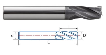 9431-2 UNI 3-břité frézy na ocel, litinu - CROMAX