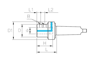 MT6-OMS-25100 Upínače MK MORSE DIN228-B pro vrtáky s VBD