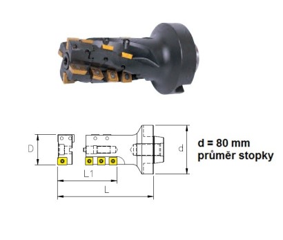 HMC-5080135 VÍCEZUBÉ NÁSTRČNÉ FRÉZY KUKUŘICE 90°LPMT/SPMT