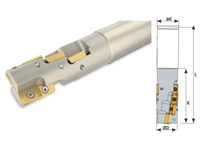 D40-125 Z09 AP16 VÍCEZUBÉ STOPKOVÉ FRÉZY KUKUŘICE 90° APKT16