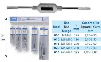 3191 SET VRATIDLA PRO RUČNÍ ZÁVITNÍKY DIN1814