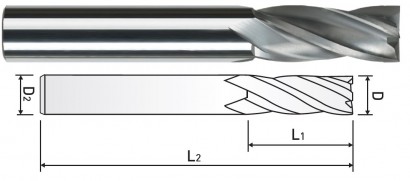 WGE50402008 VYSOCE VÝKONNÉ 4-BŘITÉ ROVNÉ FRÉZY DIAMANTOVÉ