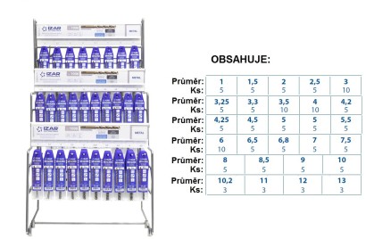 55621 Velká sada vrtáků HSSE 5%Co 135° h8, broušené DIN338N