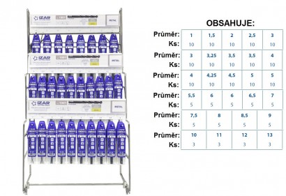 22162 Velká sada vrtáků HSS 118° h8 broušené OBECNÉ POUŽITÍ