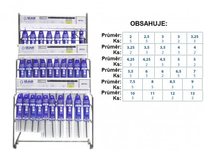 22328 Velká sada vrtáků HSS 118° - h8, broušené DIN340N