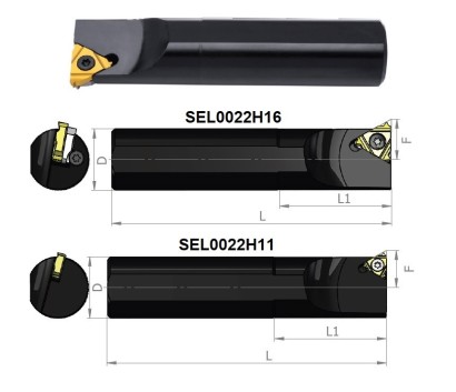 SEL0022H11 Vnější levé stopkové držáky - PRŮMĚR 22 na EL..