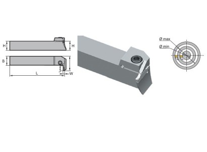 QFHS2525L30-185L Vnější levé upich/zapich držáky na Z.HS..