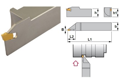 XLCFR1010J02 Vnější pravé upich/zapich držáky na PTNT..