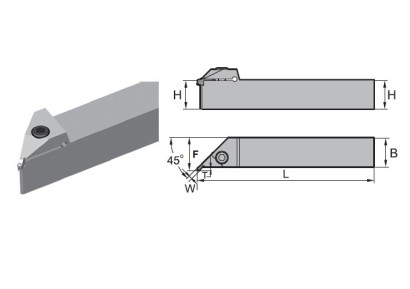 QXHD3232R04-45 Vnější pravé upich/zapich držáky Z.F/G/H/KD