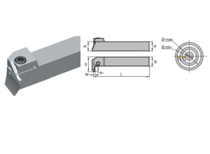 QFHS2525R30-185L Vnější pravé upich/zapich držáky na Z.HS..