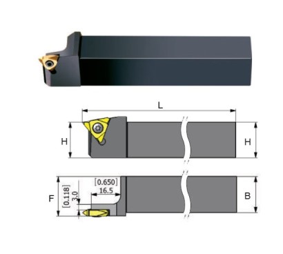 SER1616H16VS Vnější pravé vertikální držáky na VER.. ÚZKÉ