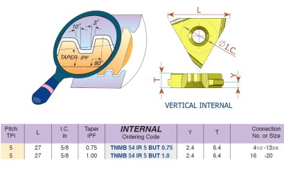 TNMB54IR5BUT1.0BMA Vnitřní vertikální destičky Buttr.Casing