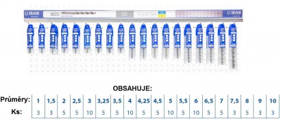 70940 Vrtáky HSSE 5%Co 135° pro vrtačky h8 NA LIŠTĚ