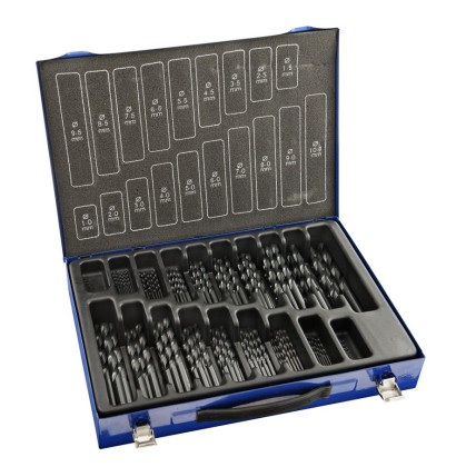 19590 Vrtáky HSS 118° v sadě 170 KS h8 broušené OBECNÉ