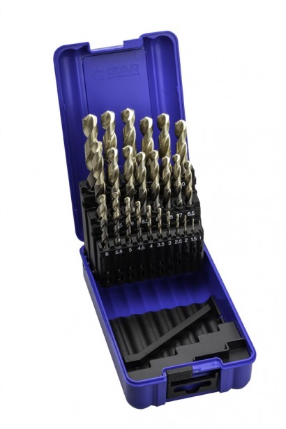 59235 Vrtáky HSS 130° Zirkonio v sadě 25 KS h8 ZIRKONIO