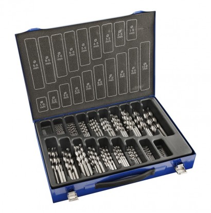 56677 Vrtáky HSS 130° pro vrtačky v sadě 170 KS h8 broušené