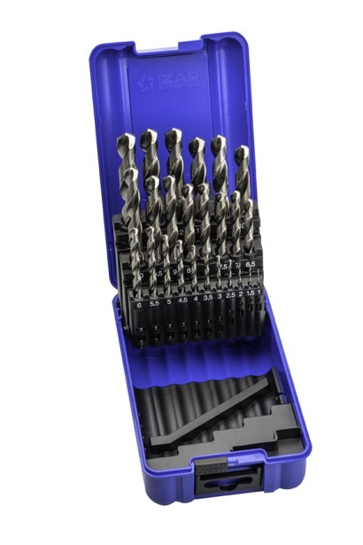 18807 Vrtáky HSS 130° pro vrtačky v sadě 25 KS h8