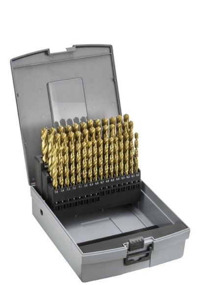 13152 Vrtáky HSS+TIN 118° v sadě 41 KS h8 broušené OBECNÉ