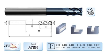 UM-4EFP-D12.0 Výkonné 4-břité frézy 38/41°-HSC/HPC