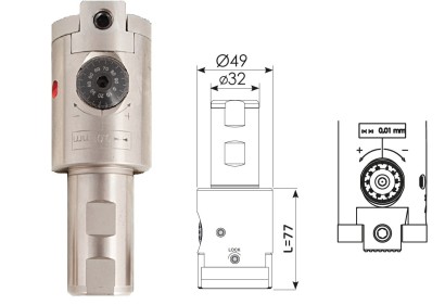 Držák THB02 Vyvrtávací držák pro cartridge