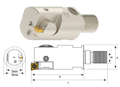25-32 K050 M12 CCMT06 Vyvrtávací hlava 25-40 mm závitový