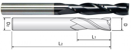 2-BŘITÉ FRÉZY HRC55-DLOUHÝ BŘIT