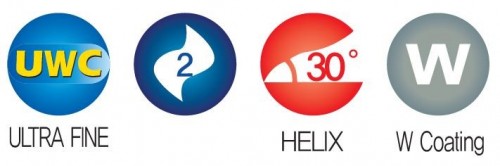 2-BŘITÉ FRÉZY SE STOPKOU 4MM PRŮMĚRY PO 0,1 MM!!! DO 55 HRC