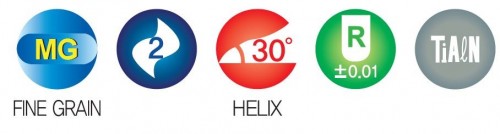 2-BŘITÉ KULOVÉ FRÉZY DLOUHÉ DO 55 HRC