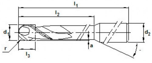 2-BŘITÉ KULOVÉ FRÉZY S DIAMANTOVÝM POVLAKEM