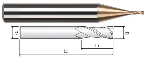 2-BŘITÉ MINIATURNÍ A ROHOVÉ FRÉZY OD PRŮMĚRU 0,03MM!!! FRÉZY DO 55 HRC