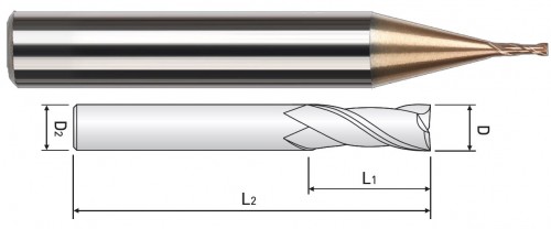 2-BŘITÉ SPECIÁLNÍ FRÉZY DO 55 HRC
