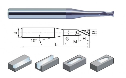2-BŘITÉ TVRDOKOVOVÉ MIKROFRÉZY DO 50HRC