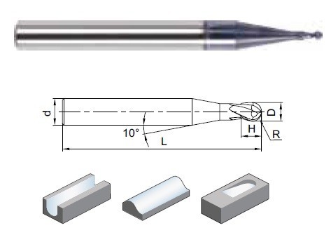 2-BŘITÉ TVRDOKOVOVÉ MIKROFRÉZY DO 55HRC