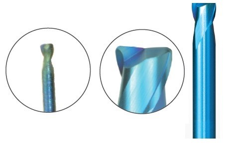 2-břité mikrofrézy do 70HRc s rohovým rádiusem (toroidní) -30° frézy