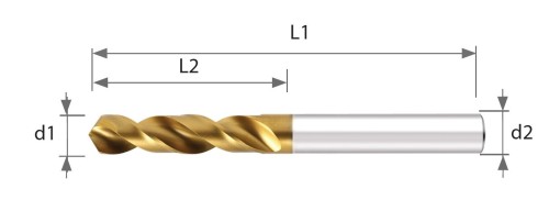 3XD VRTÁKY HSSCo 118° - h8 DIN1897