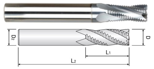 3 – 5 BŘITÉ TK FRÉZY PRO HRUBOVÁNÍ HRC65