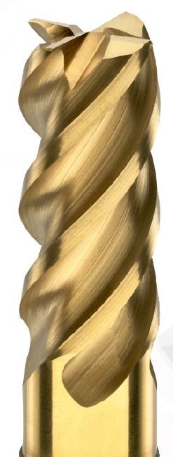 4-BŘITÉ FRÉZY 35°/38° S ROHOVÝM SRAŽENÍM NA NEREZ, TITAN, EXOT. MATERIÁLY, OCEL - HPC obrábění