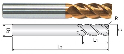 4-BŘITÉ FRÉZY PRO DOKONČOVÁNÍ FOREM A ZÁPUSTEK- HRC 70