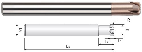 4-BŘITÉ RYCHLOPOSUVOVÉ RÁDIUSOVÉ FRÉZY DO 55 HRC