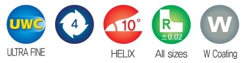 4-BŘITÉ RYCHLOPOSUVOVÉ RÁDIUSOVÉ FRÉZY DO 55 HRC