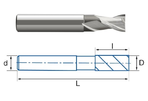 4420 SET 6ks ø4-12 - FRÉZY HSSE 8% Co - ROVNÉ 30° DIN327N