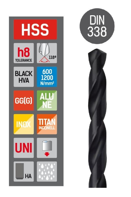 5XD VRTÁKY HSS 118° - h8 DIN338