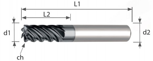 6-BŘITÉ 40°/42° FRÉZY SE SRAŽENÍM 65 HRC-SUPER DOKONČOVACÍ