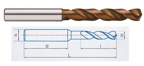 6016 - SADA VYSOCE VÝKONNÝCH VRTÁKŮ 5xD PMX+X-AlCr NA NEREZ A SPECIÁLNÍ SLITINY, průměry 3+3,3+4+4,2+5+6+6,8+8