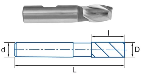 6420 SET 10ks ø4-20 - 2-břité frézy PMX - rovné 30°
