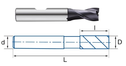 6420 TIALN-TOP SET 6ks ø4-12 - 2-břité frézy PMX+TIALN-TOP - rovné 30°