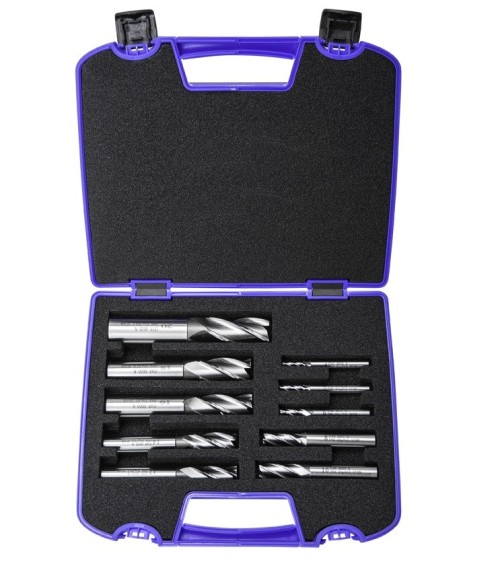 6600 SET 10ks ø4-20 - 4-6-břité frézy PMX - rovné 30°