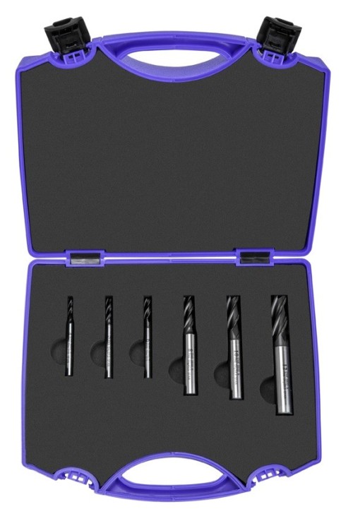 6600 TIALN-TOP SET 6ks ø4-12 - 4-6-břité frézy PMX+TIALN-TOP - rovné 30°