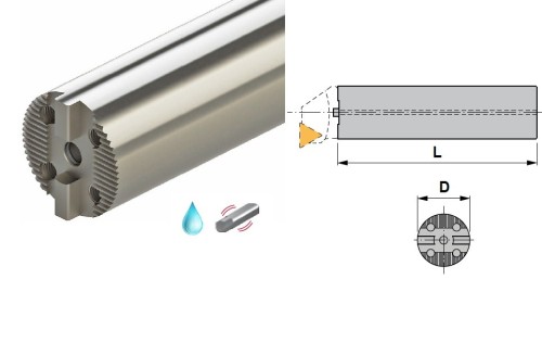 ANTIVIBRAČNÍ STOPKA pro soustružnické výměnné hlavičky 7xD s CHLAZENÍM