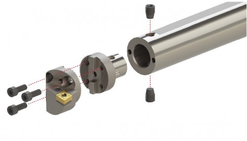 ANTIVIBRAČNÍ STOPKA pro soustružnické výměnné hlavičky 7xD s CHLAZENÍM